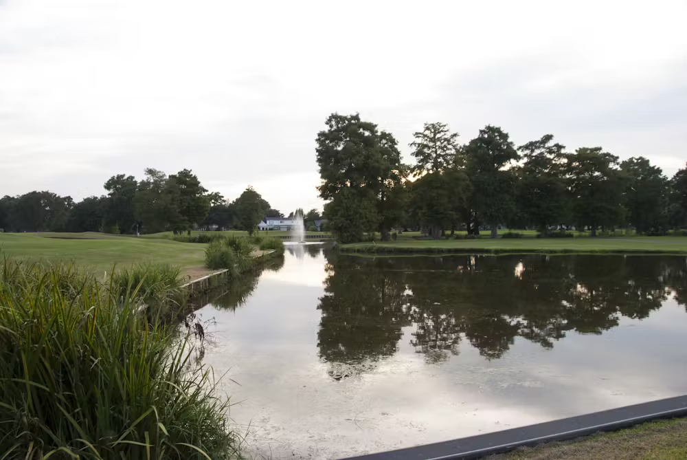 Pond on golf course